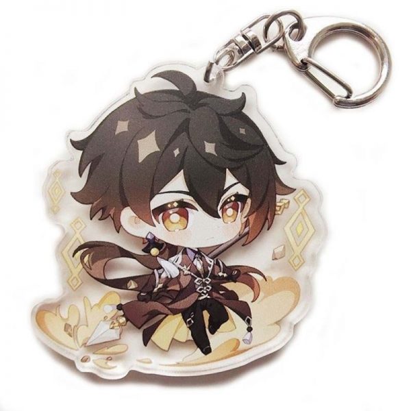 New Genshin Impact Zhongli Figures Acrylic Keychain G Shaped Buckle Accessories Cute Bag Car Pendant Key Ring Game Fans Gift 800x800 1 - Genshin Impact Store