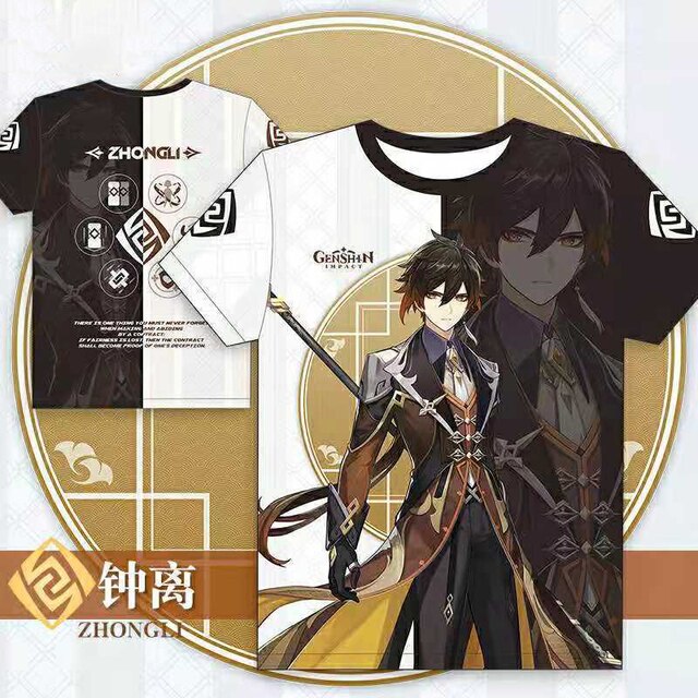 Genshin Impact 3D Print T Shirts Anime Game Kawaii Girls Streetwear Keqing Xiao Men Women Oversized 5.jpg 640x640 5 - Genshin Impact Store