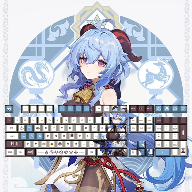 Genshin Impact Keycaps - Character Beauty Ganyu Game PBT Keycap (Copy)