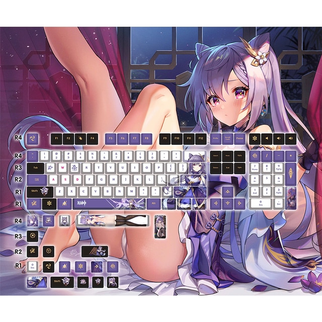 Genshin Impact Keycaps - Character Bikini Ganyu Game PBT Keycap (Copy)