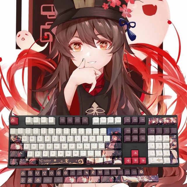 Genshin Impact Keycaps - HutaCharacter Bikini Ganyu Game PBT Keycap (Copy)